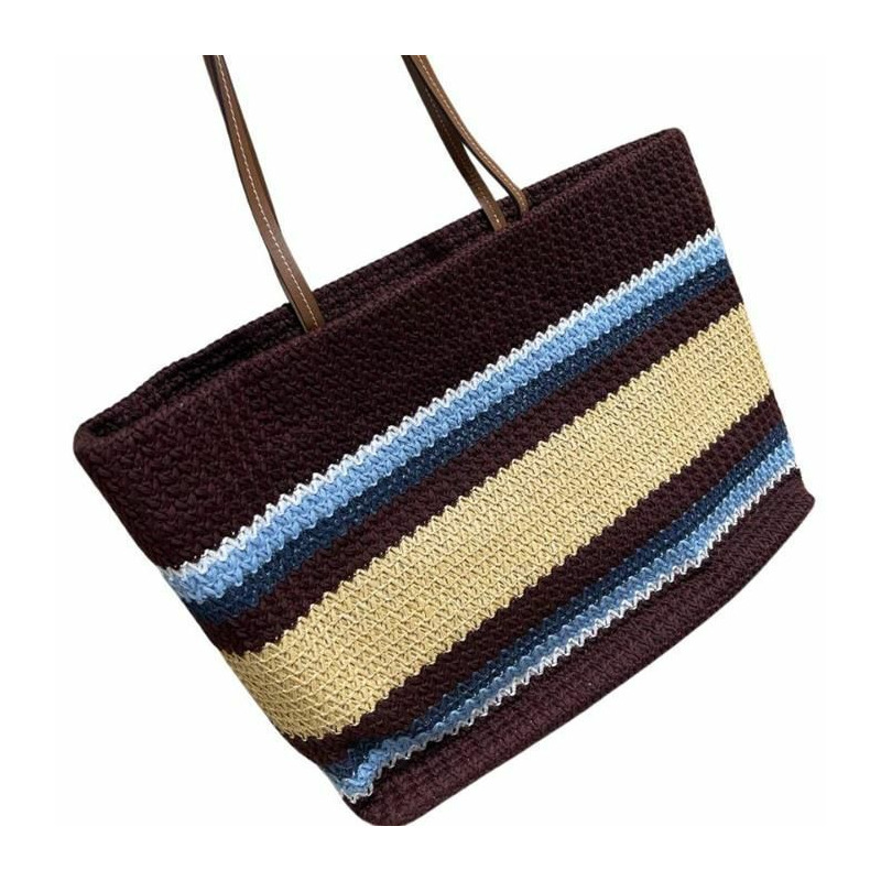 MIU MIU 拉菲草編織手提袋 5BG228 2DO3 F04EM-7