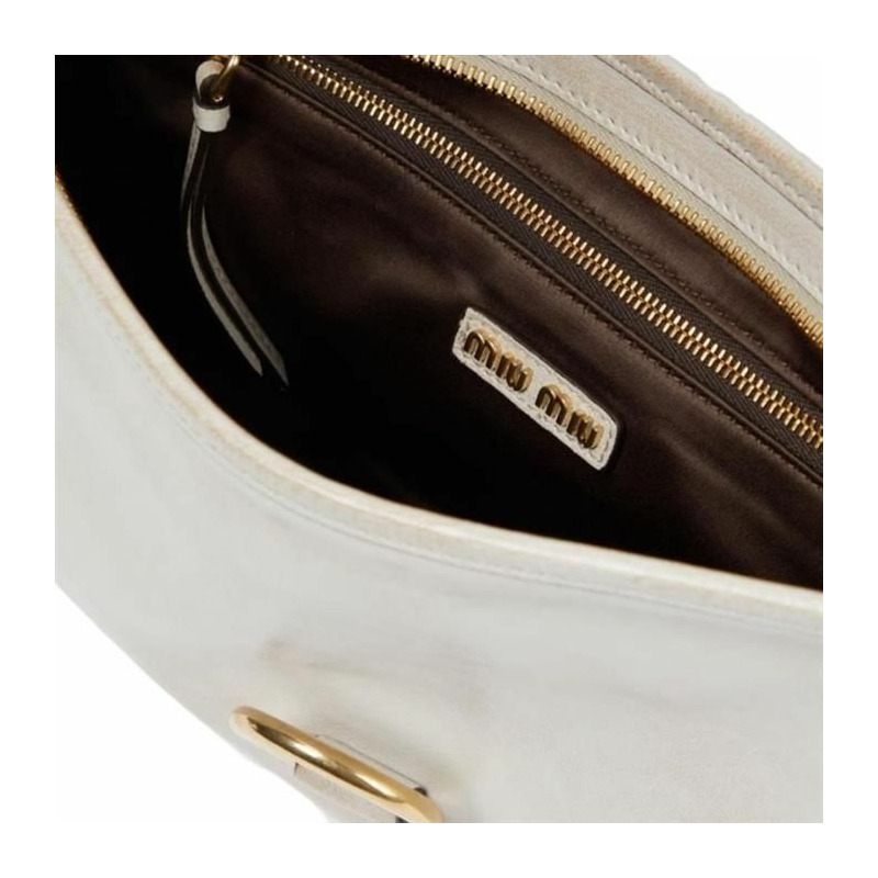 MIU MIU 按扣式皮革肩背包 5BC123 2F6P F0J34-3