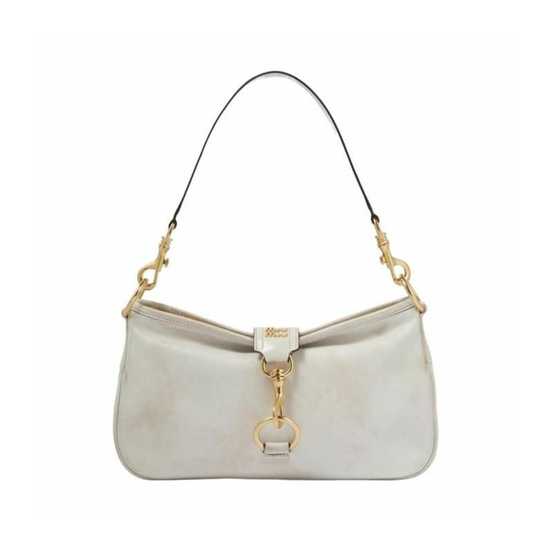 MIU MIU 按扣式皮革肩背包 5BC123 2F6P F0J34-6