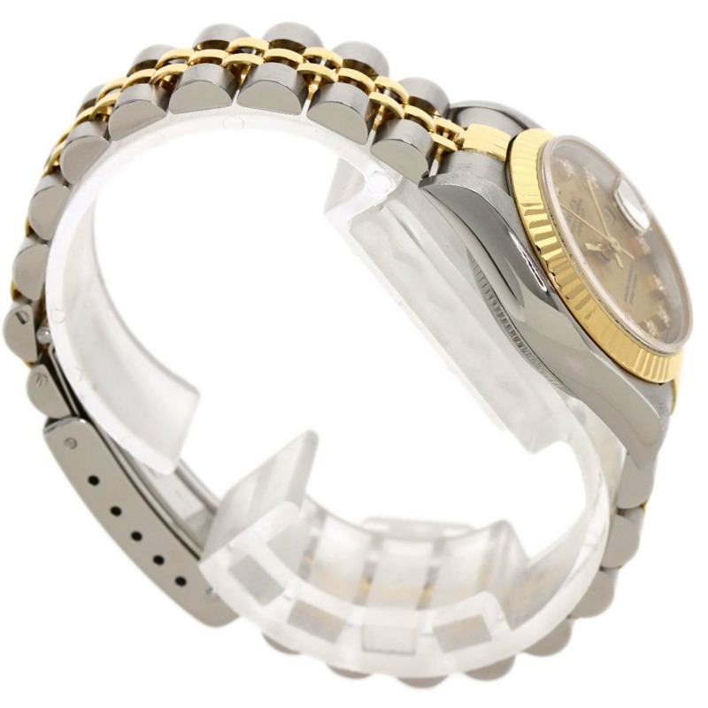 勞力士 69173G Datejust 10P 鑲鑽腕錶 不鏽鋼/SSx18K黃金 女士腕錶-1