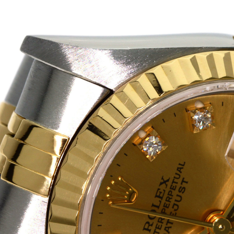 勞力士 69173G Datejust 10P 鑲鑽腕錶 不鏽鋼/SSx18K黃金 女士腕錶-14