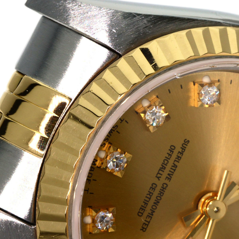 勞力士 69173G Datejust 10P 鑲鑽腕錶 不鏽鋼/SSx18K黃金 女士腕錶-15