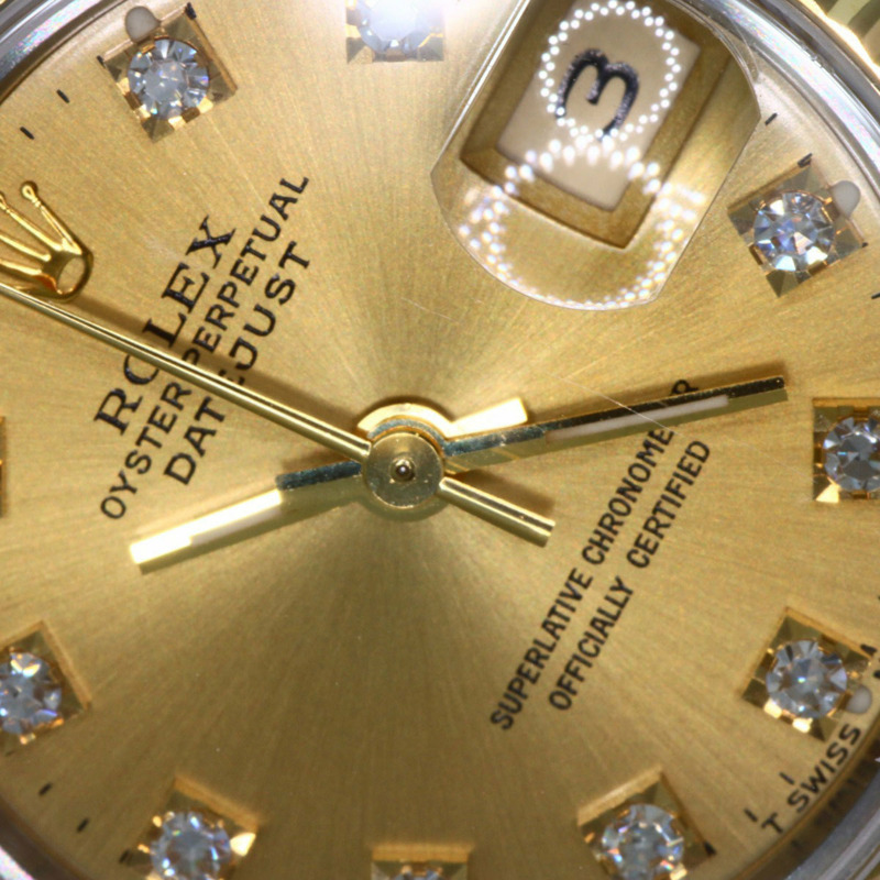 勞力士 69173G Datejust 10P 鑲鑽腕錶 不鏽鋼/SSx18K黃金 女士腕錶-26