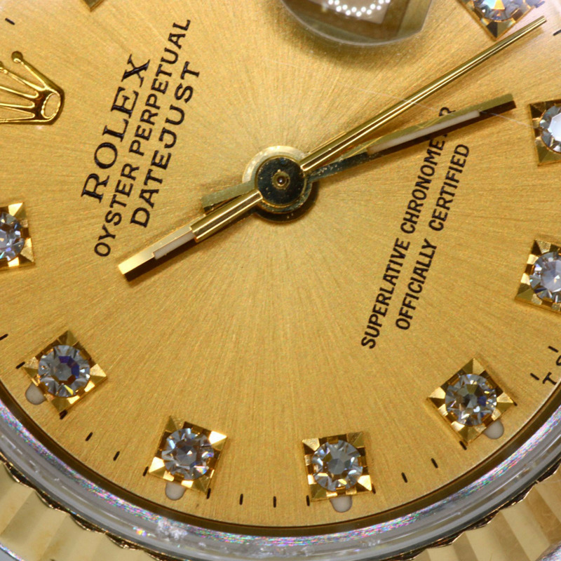 勞力士 69173G Datejust 10P 鑲鑽腕錶 不鏽鋼/SSx18K黃金 女士腕錶-27