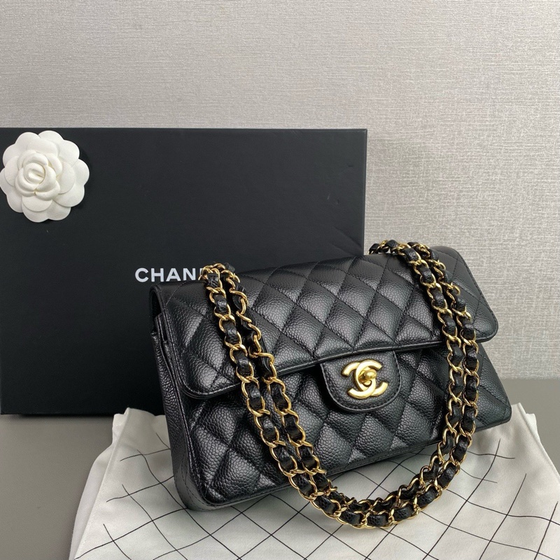 ✨Chanel 黑金荔枝皮cf小號 99新 有購證🖤-2