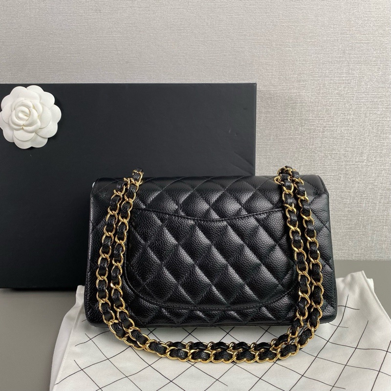 ✨Chanel 黑金荔枝皮cf小號 99新 有購證🖤-4