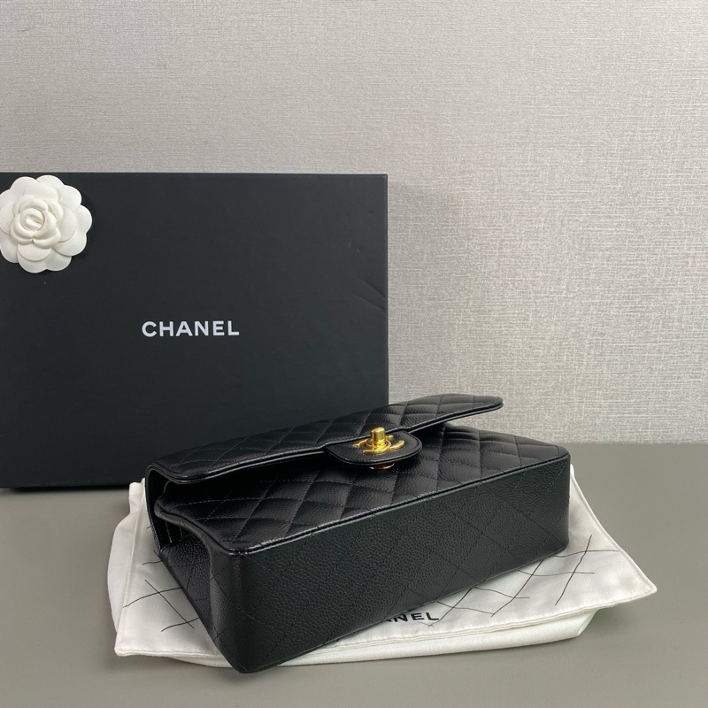 ✨Chanel 黑金荔枝皮cf小號 99新 有購證🖤-6