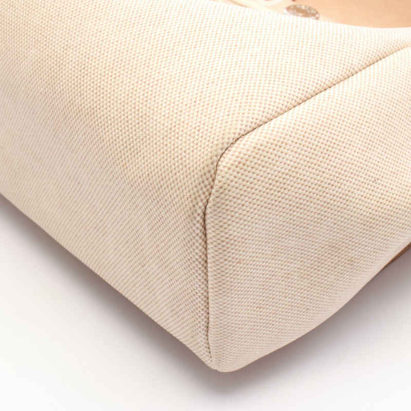 愛馬仕 Herbag a dos PM 雙肩包 C Toile H 皮革天然色 二手 SHW-6