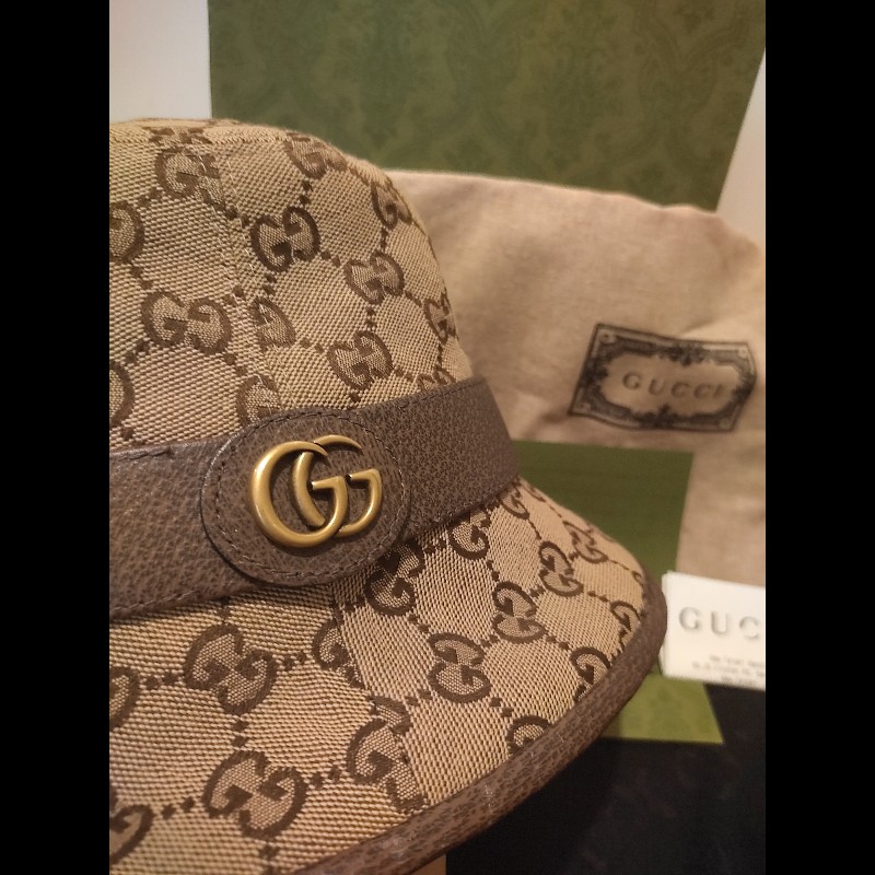✨ Gucci 經典緹花滾皮邊帽（近新） ✨-6