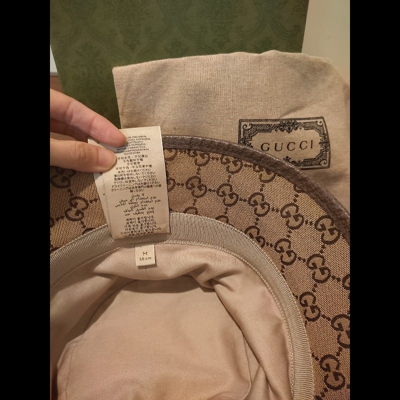 ✨ Gucci 經典緹花滾皮邊帽（近新） ✨-8