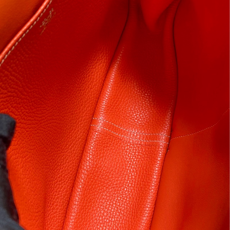 🌈Hermes🧡Halzan 31🧡罌粟橙銀扣🌟99新🌟Stamp T🌟-1