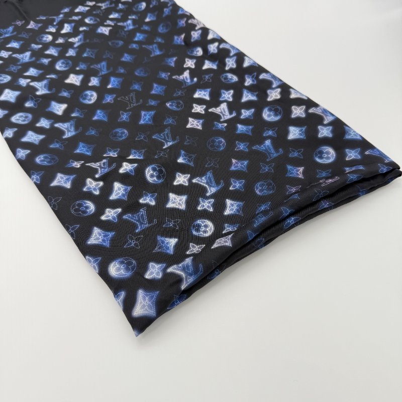 Louis Vuitton 路易威登 Bandana 黑色 藍色 絲綢 方巾-0