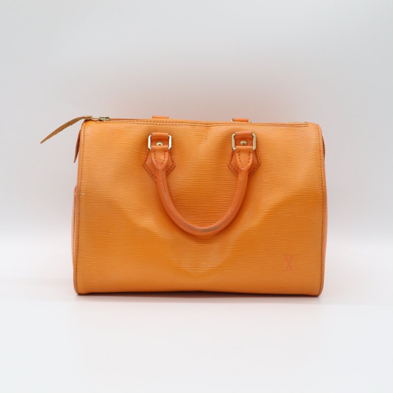 LOUIS VUITTON 路易威登 EPI Speedy30 SP30 牛皮 太陽黃 手提包-0
