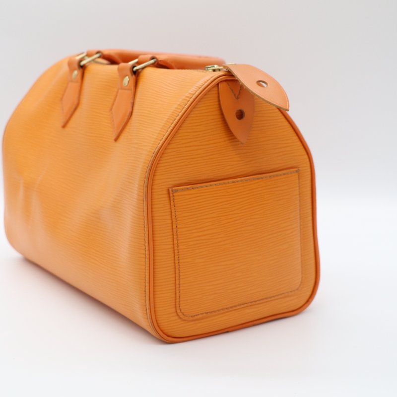 LOUIS VUITTON 路易威登 EPI Speedy30 SP30 牛皮 太陽黃 手提包-3