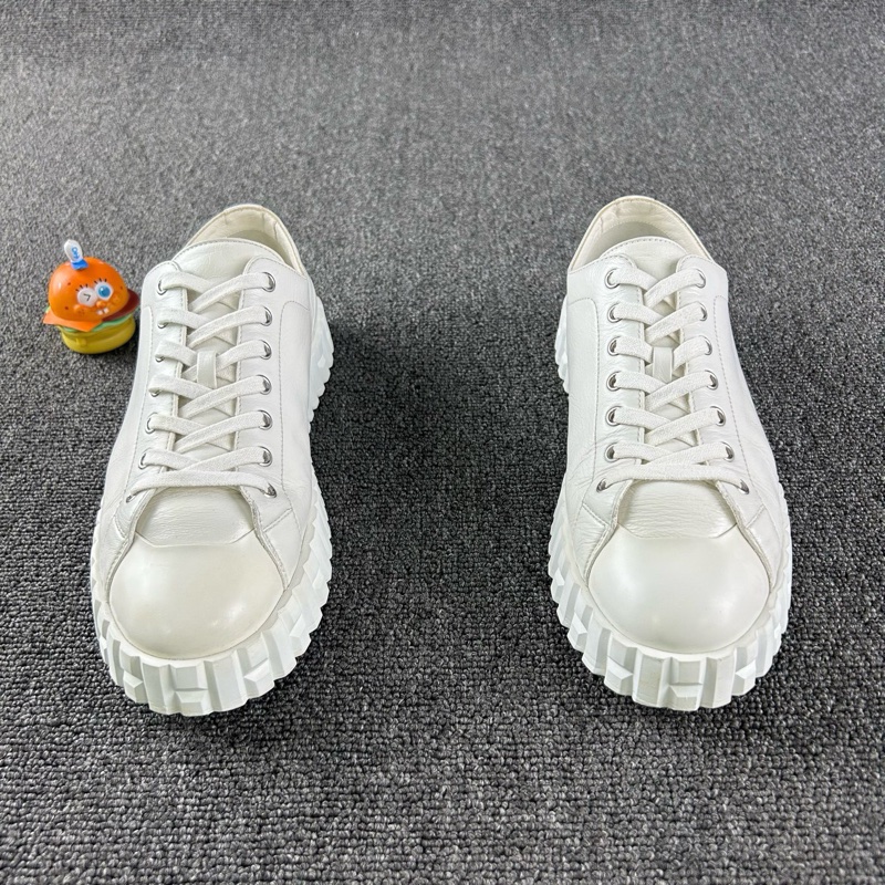 款式：98新Hermes愛馬仕白色厚底鞋 尺碼：40 白色簡約時尚 厚底-1