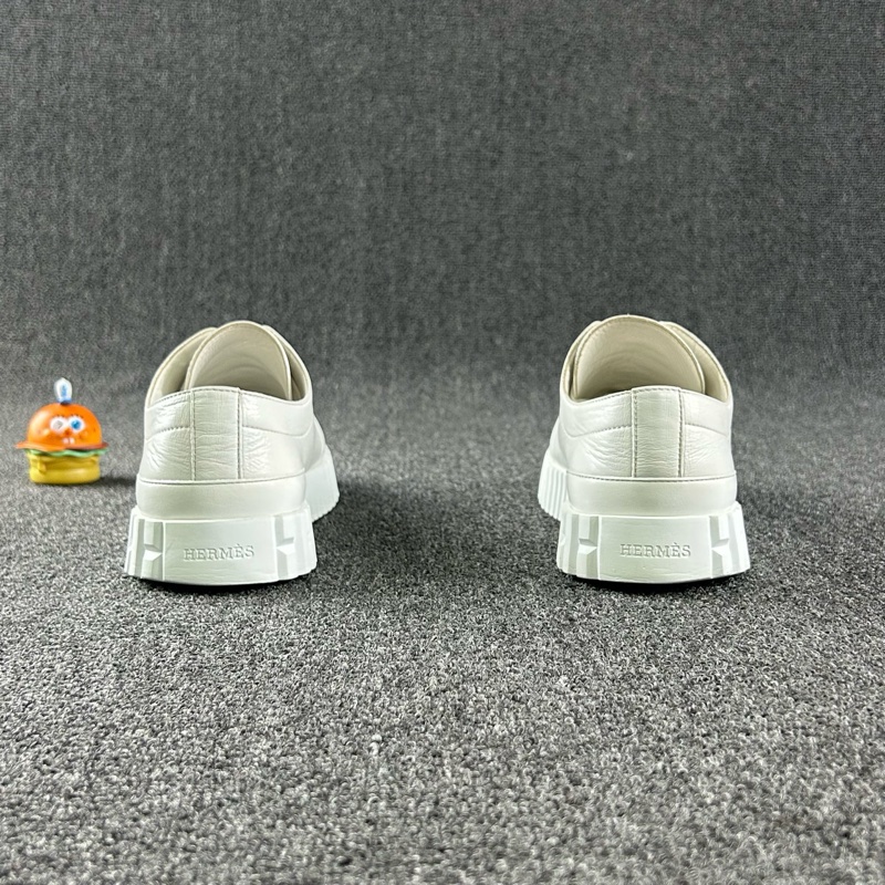 款式：98新Hermes愛馬仕白色厚底鞋 尺碼：40 白色簡約時尚 厚底-3