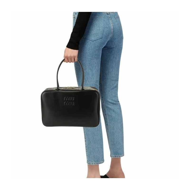 MIU MIU 皮革蝴蝶結包 5BB117 2CRW F0002-9