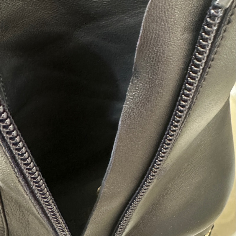 香奈兒Chanel近全新小羊皮低跟鞋38.5/黑色（跟高7cm)-11