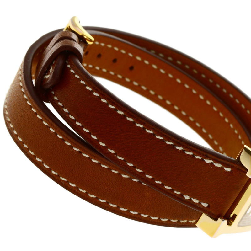 愛馬仕 HH1.101 H 迷你雙圈腕錶 GP/皮革 女士款-10