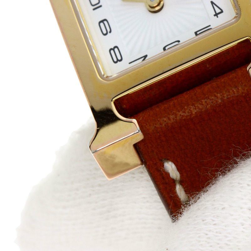 愛馬仕 HH1.101 H 迷你雙圈腕錶 GP/皮革 女士款-22