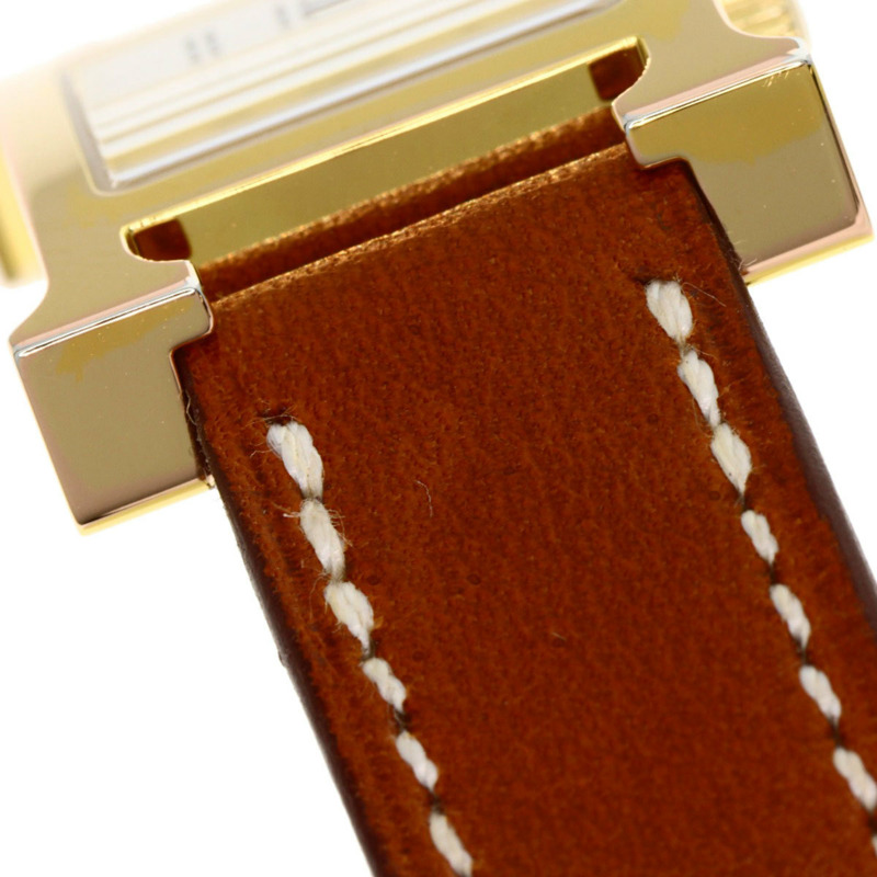 愛馬仕 HH1.101 H 迷你雙圈腕錶 GP/皮革 女士款-23