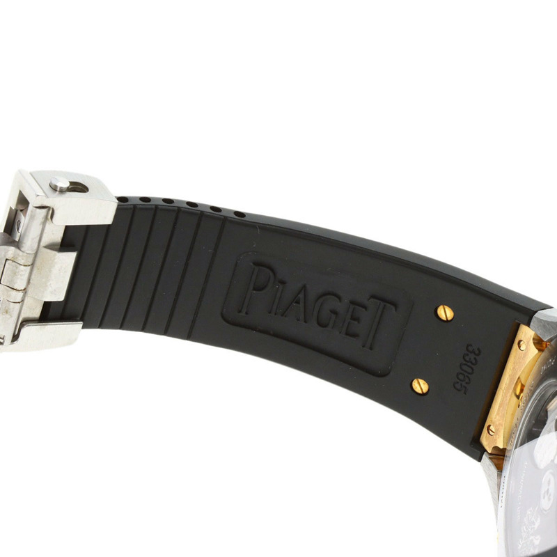 伯爵 GOA36002 Polo 45 飛返計時腕錶,鈦金屬/橡膠/鈦金屬 x 18K鍍金男士腕錶-11