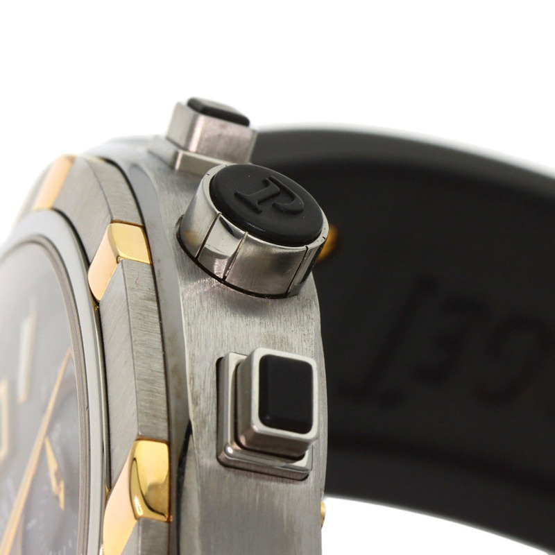 伯爵 GOA36002 Polo 45 飛返計時腕錶,鈦金屬/橡膠/鈦金屬 x 18K鍍金男士腕錶-13