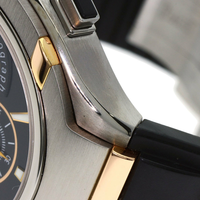 伯爵 GOA36002 Polo 45 飛返計時腕錶,鈦金屬/橡膠/鈦金屬 x 18K鍍金男士腕錶-16