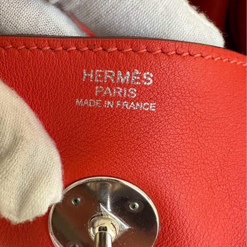 🌈Hermes❤️Lindy 30❤️橙紅色銀扣🌟99新🌟Swift皮🌟-8