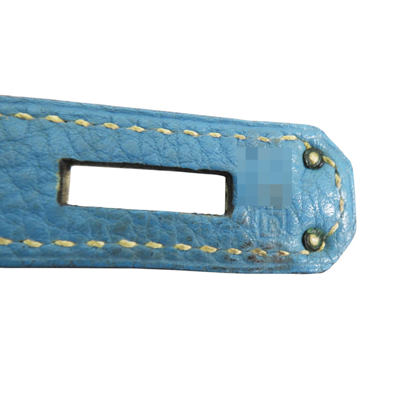 牛仔藍 Togo牛皮 Birkin30 柏金包 手提包 口D刻 金扣【HERMES 愛馬仕】-6