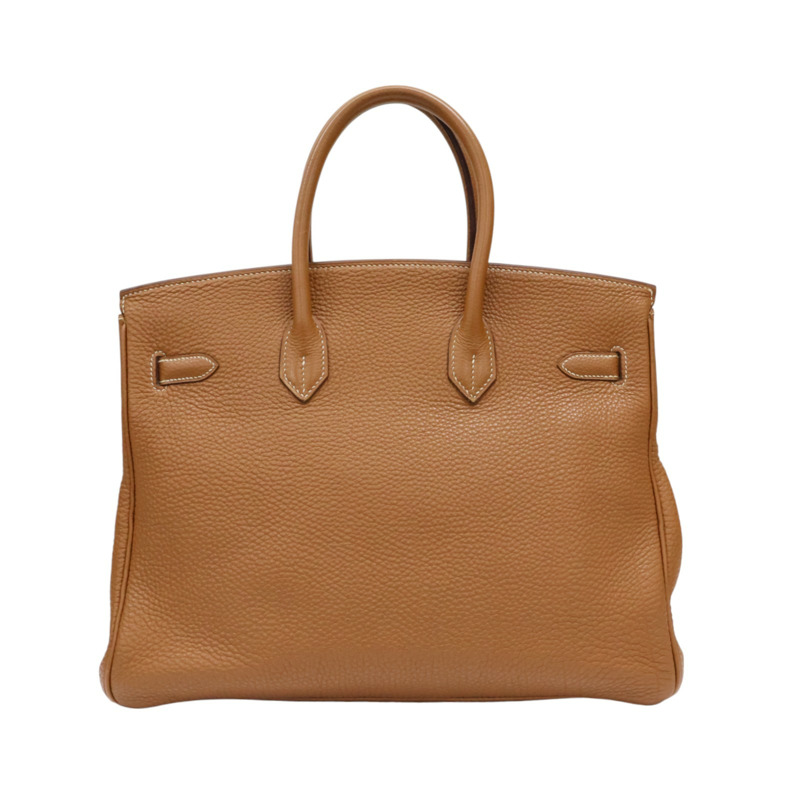 金棕色 Togo牛皮 Birkin 35 柏金包 手提包 □H刻 銀扣【HERMES 愛馬仕】-1