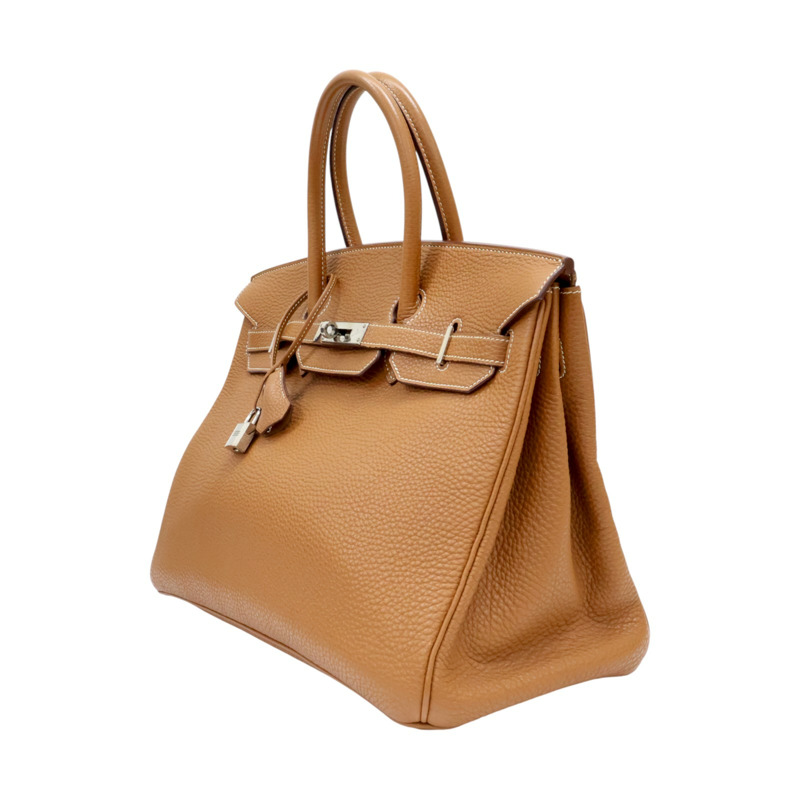 金棕色 Togo牛皮 Birkin 35 柏金包 手提包 □H刻 銀扣【HERMES 愛馬仕】-2