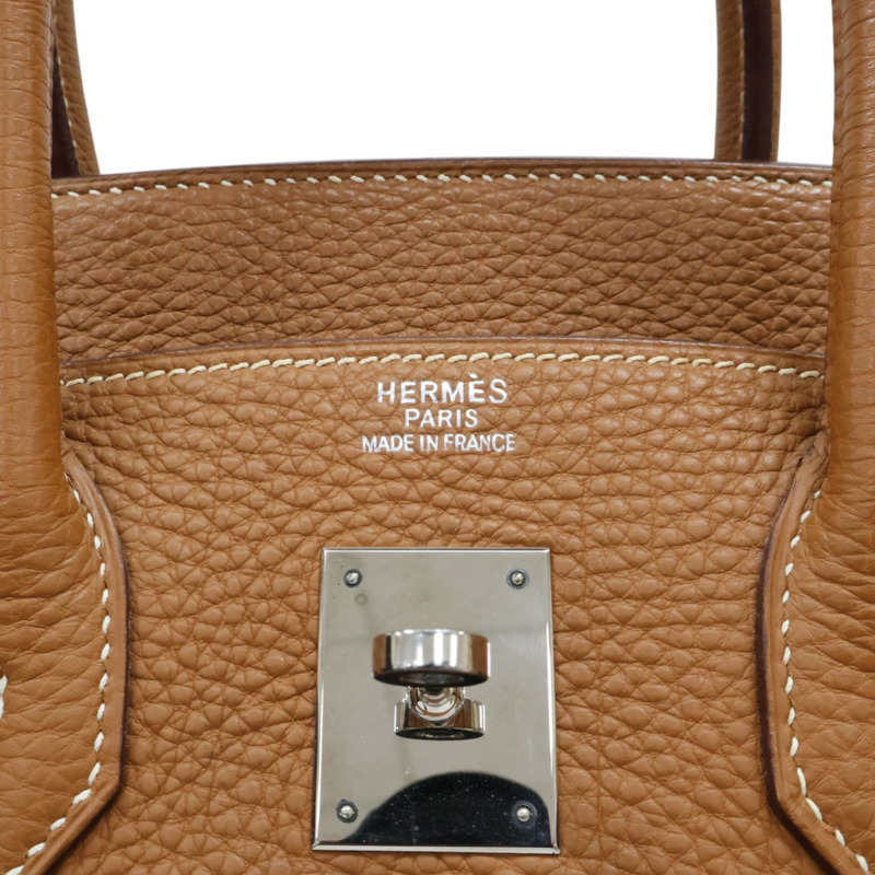 金棕色 Togo牛皮 Birkin 35 柏金包 手提包 □H刻 銀扣【HERMES 愛馬仕】-6