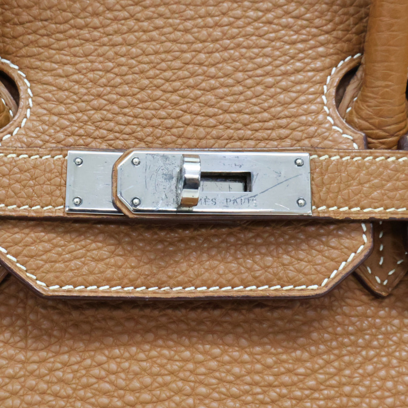 金棕色 Togo牛皮 Birkin 35 柏金包 手提包 □H刻 銀扣【HERMES 愛馬仕】-7