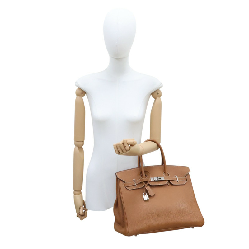 金棕色 Togo牛皮 Birkin 35 柏金包 手提包 □H刻 銀扣【HERMES 愛馬仕】-9