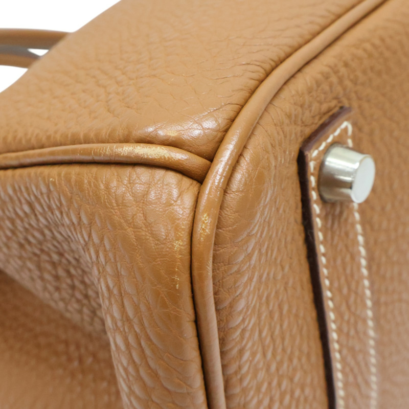 金棕色 Togo牛皮 Birkin 35 柏金包 手提包 □H刻 銀扣【HERMES 愛馬仕】-10