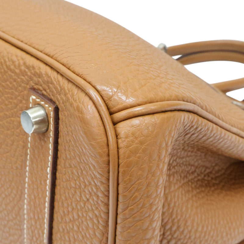 金棕色 Togo牛皮 Birkin 35 柏金包 手提包 □H刻 銀扣【HERMES 愛馬仕】-11