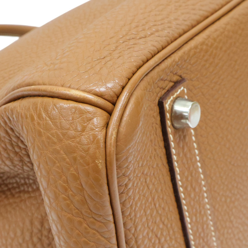 金棕色 Togo牛皮 Birkin 35 柏金包 手提包 □H刻 銀扣【HERMES 愛馬仕】-12