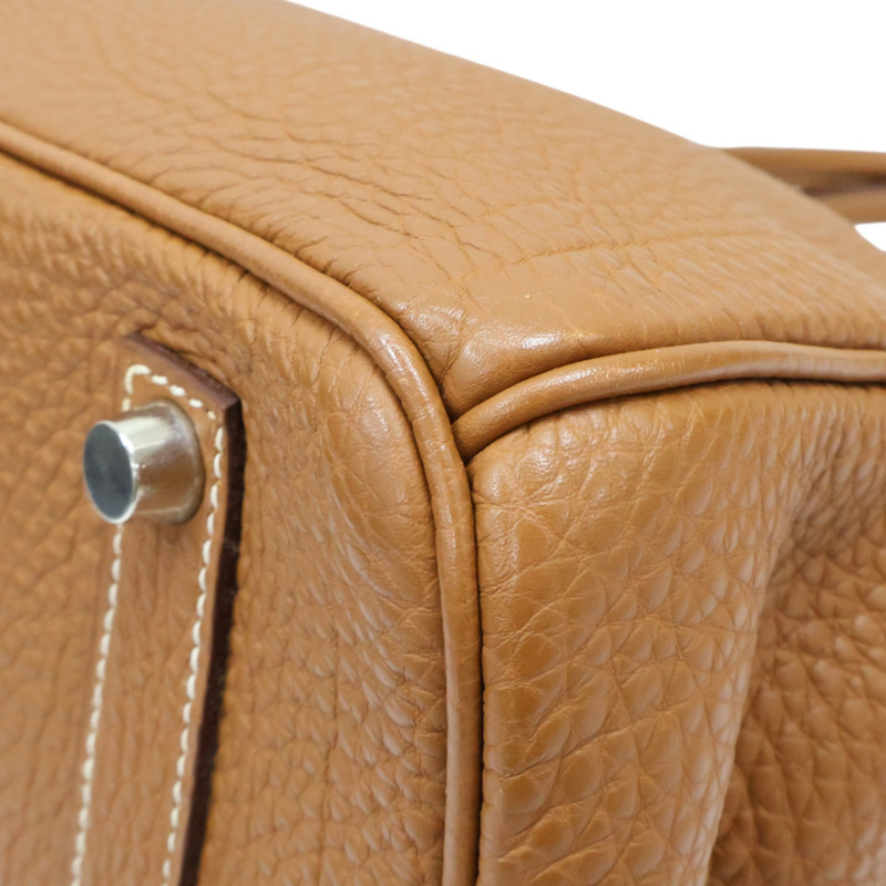 金棕色 Togo牛皮 Birkin 35 柏金包 手提包 □H刻 銀扣【HERMES 愛馬仕】-13
