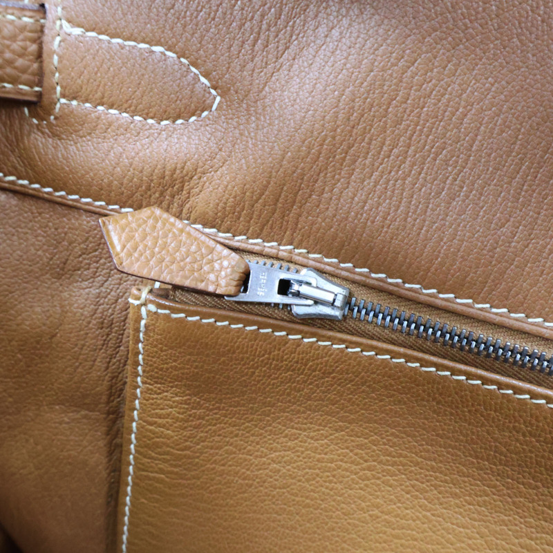 金棕色 Togo牛皮 Birkin 35 柏金包 手提包 □H刻 銀扣【HERMES 愛馬仕】-15