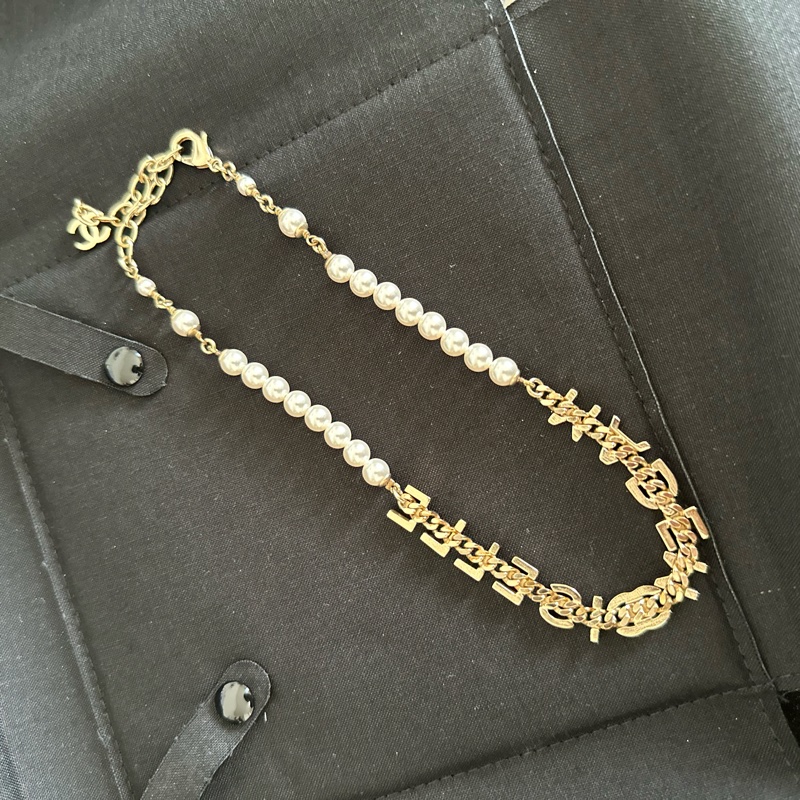 Chanel香奈兒珍珠水鑽項鍊-9