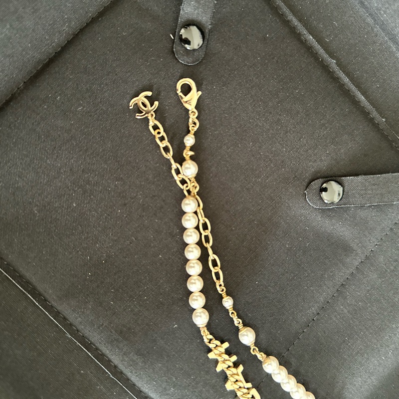 Chanel香奈兒珍珠水鑽項鍊-11