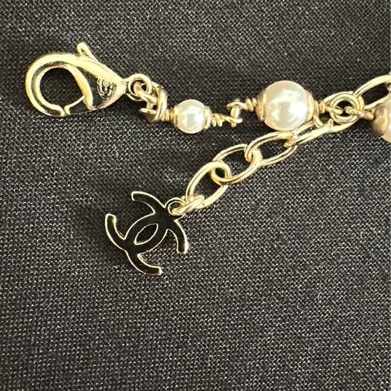 Chanel香奈兒珍珠水鑽項鍊-12