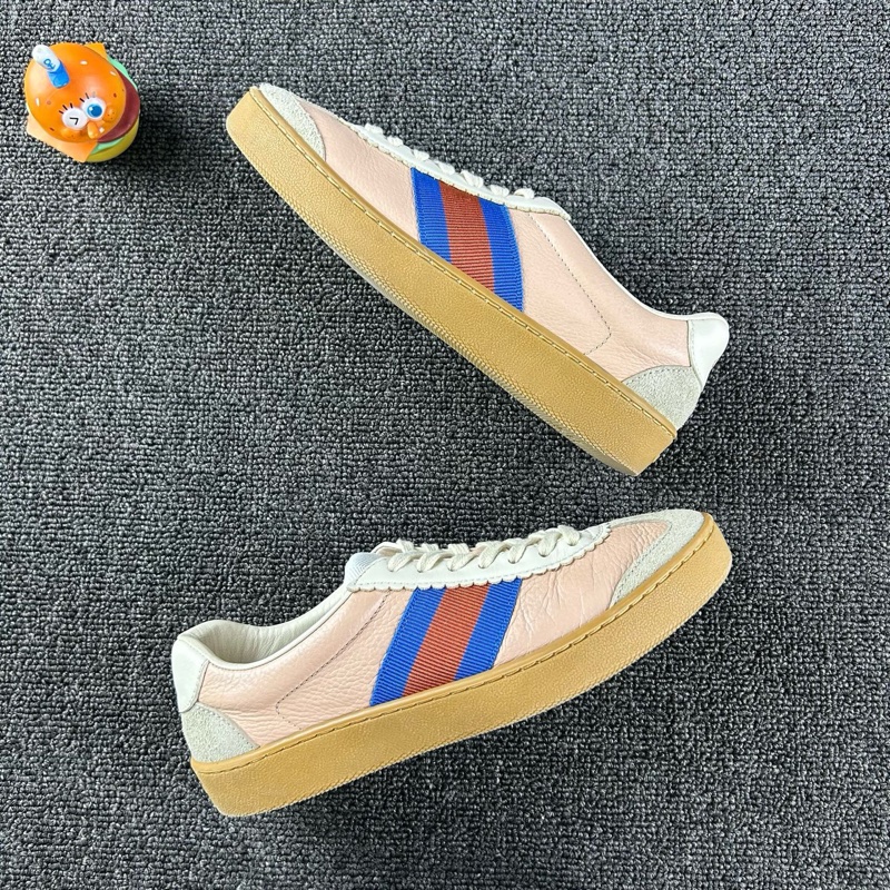 98新Gucci古馳粉色德訓鞋 尺碼:35.5 詳情:整體成色不錯 下地次數不多 粉色時尚年輕 牛皮-3