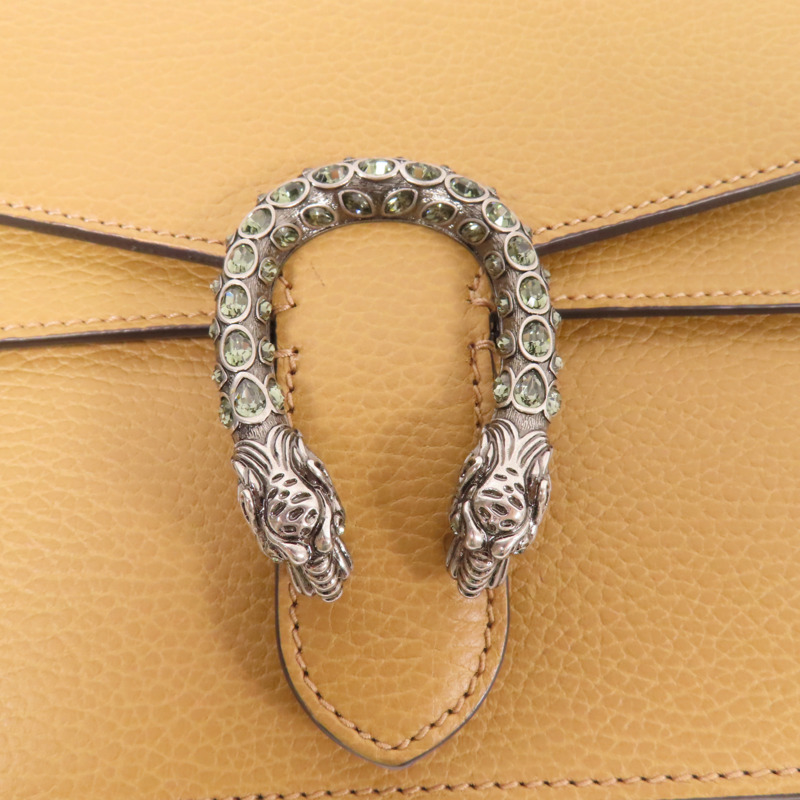 GUCCI 牛皮皮革Dionysus銀扣肩背袋-9