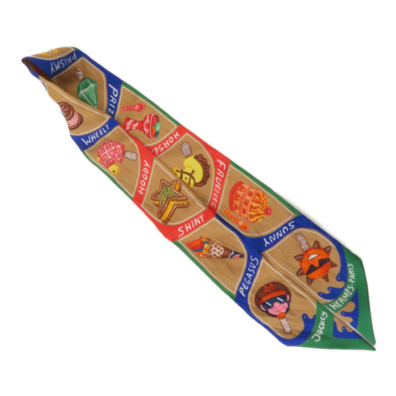 HERMES 絲質Twilly絲巾Multicolor-2