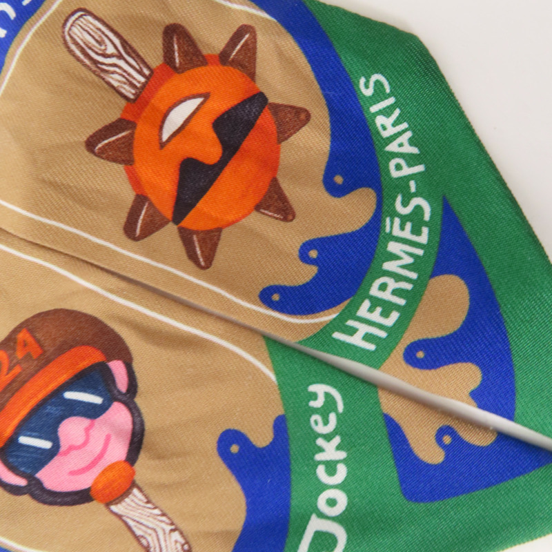 HERMES 絲質Twilly絲巾Multicolor-3