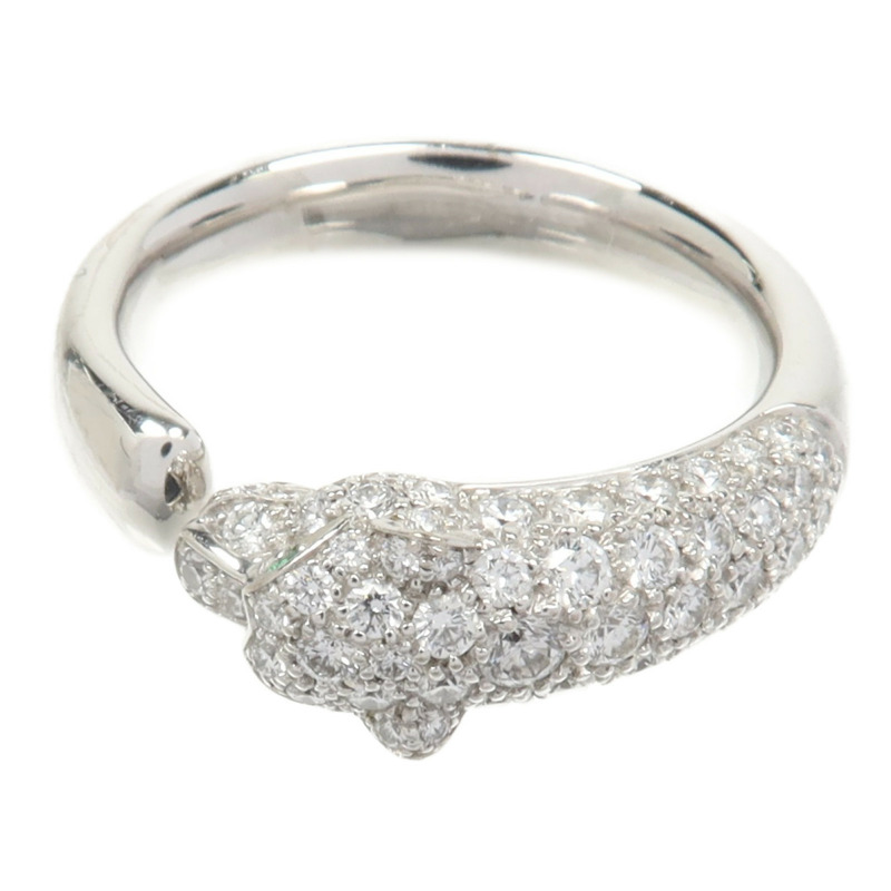 CARTIER 18K白金Diamond Panthere De Cartier鑽石戒指Cartier#54/US#6.75-1