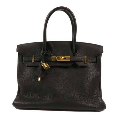 HERMES Togo皮革Birkin 30金扣手挽袋Noir