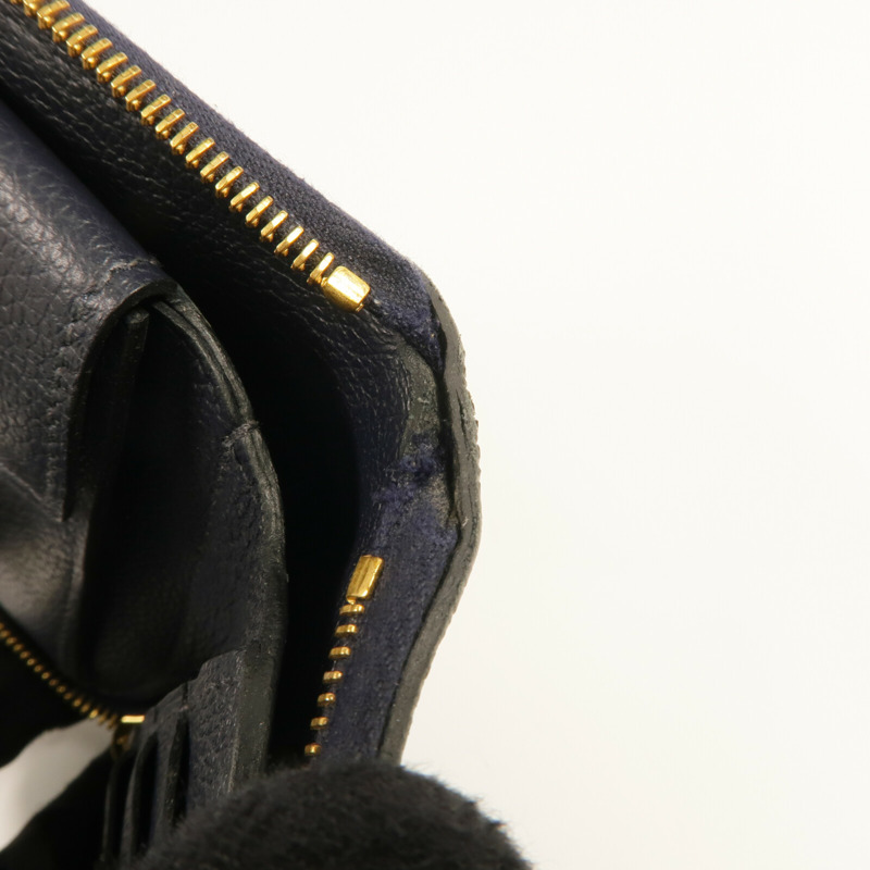 HERMES Evercolor皮革Zipper Wallet金扣錢包Bleu Nuit-14